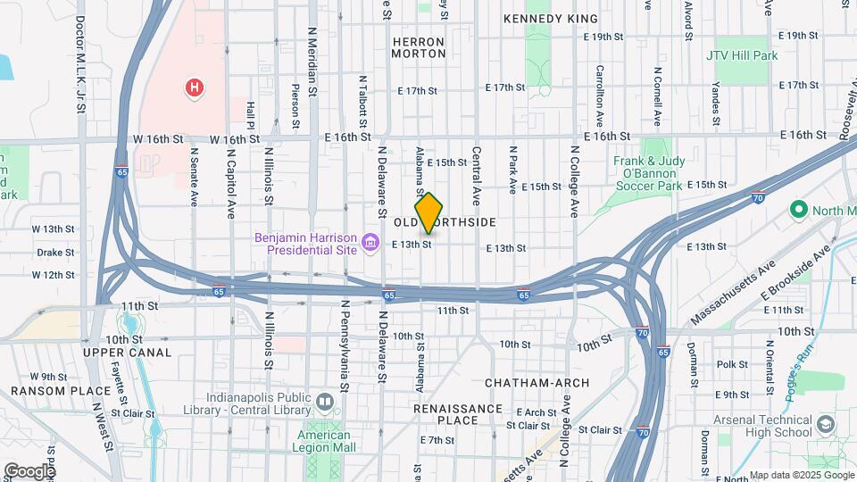 1301 N Alabama St, Unit 3 Map and Location Details