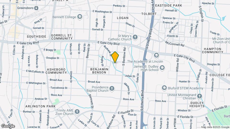 1104 Logan St Map and Location Details