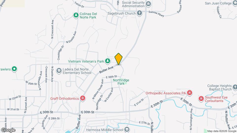 3896 N Butler Ave Map and Location Details