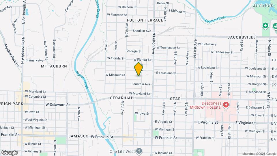 1306 W Missouri St Map and Location Details