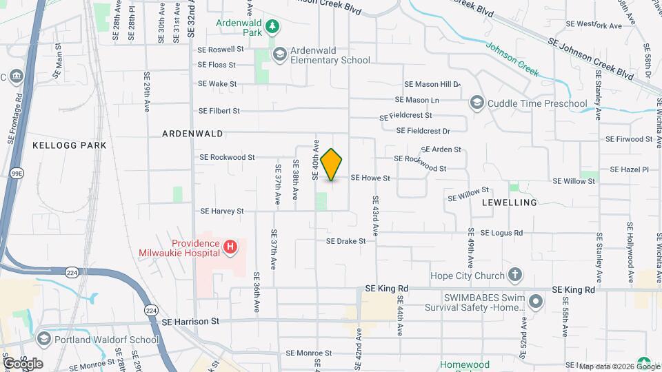 4048 SE Howe St Map and Location Details