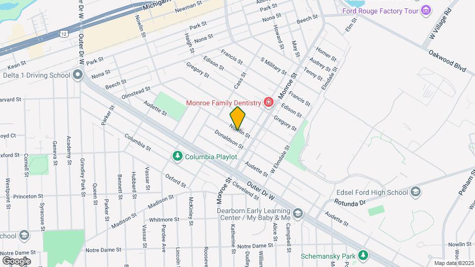 22101 Nowlin St, Unit West Dearborn Apartment Mapa y Detalles de la Ubicación