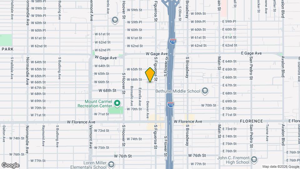 6616 Denver Ave Map and Location Details