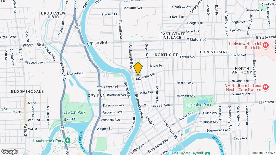 815 Delaware Ave Map and Location Details
