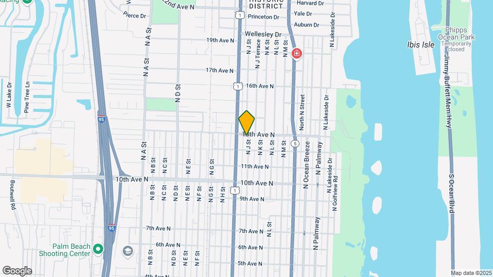 1221 N J St Map and Location Details
