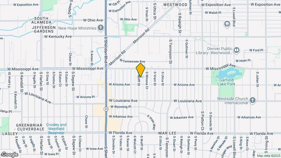 1160 S Wolff St Map and Location Details