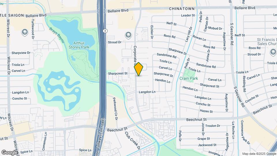 9619 Sharpcrest St Map and Location Details