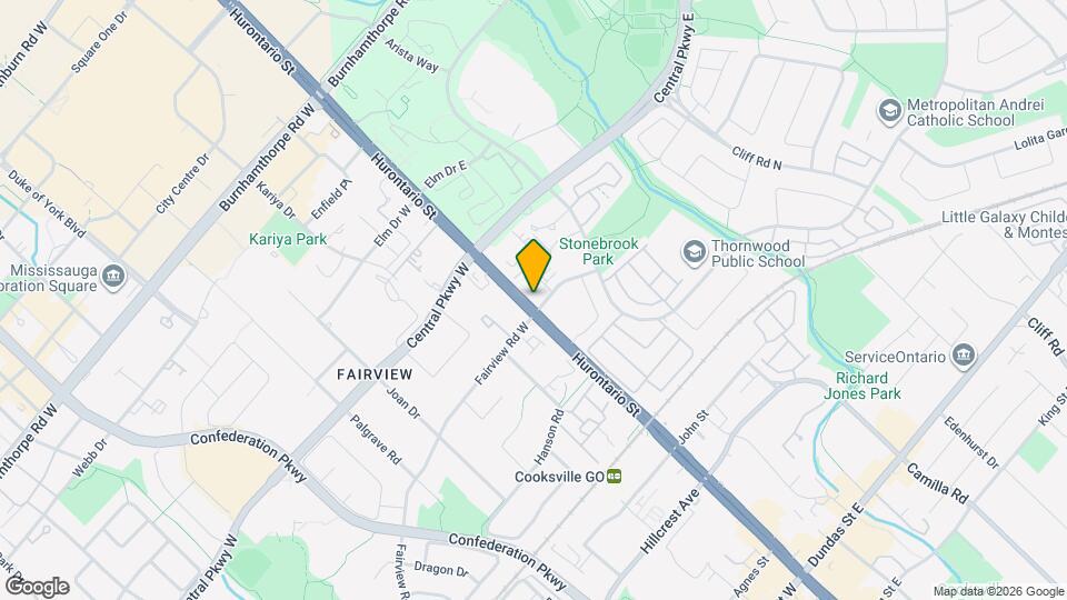 1 Fairview Rd E Map and Location Details