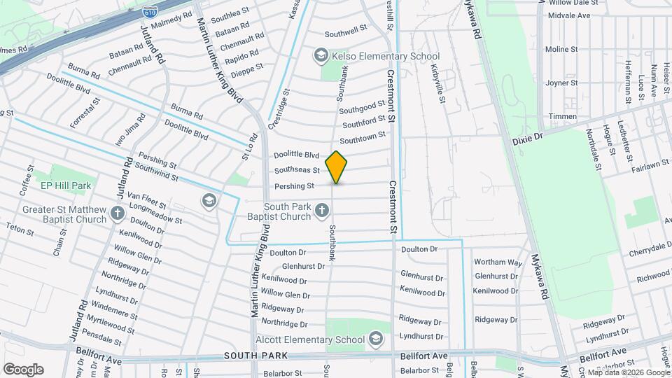 5902 Pershing St Map and Location Details