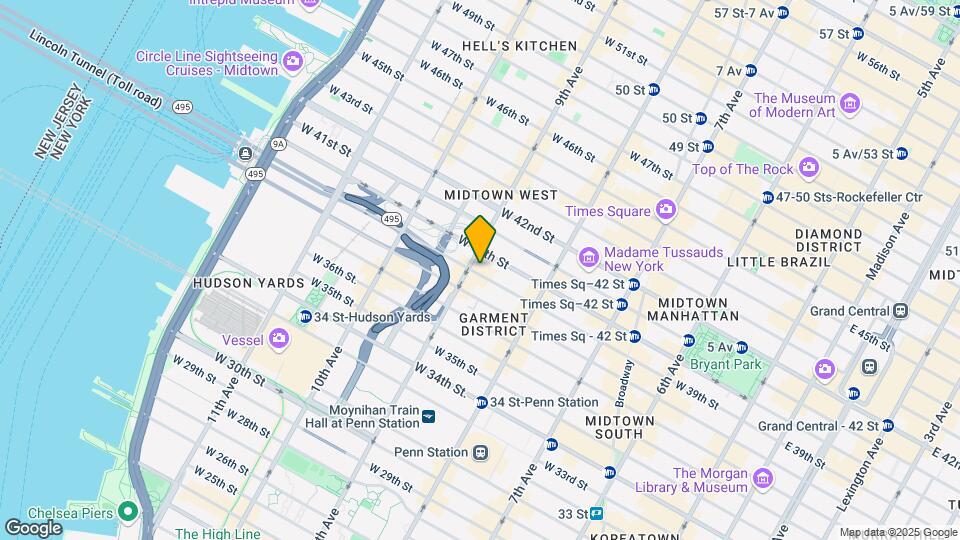 357 W 39th St Map and Location Details