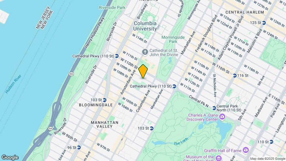 122 W 109th St Map and Location Details
