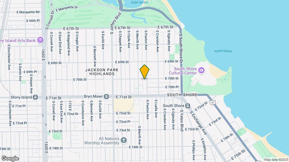 7008 S Paxton Ave Map and Location Details