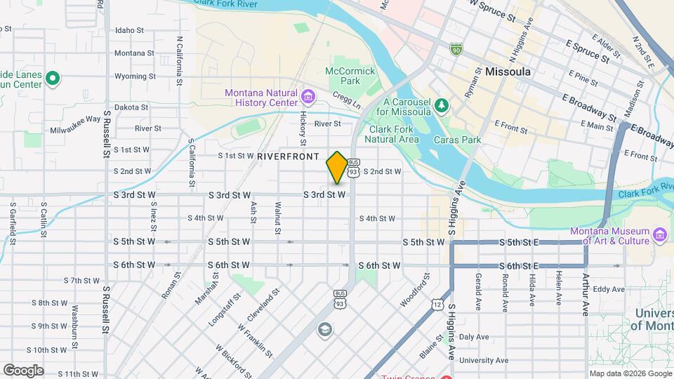 534 S 3rd St W Map and Location Details