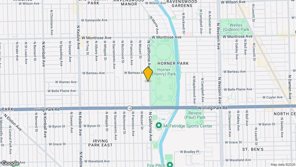 4120 N California Ave Mapa y Detalles de la Ubicación