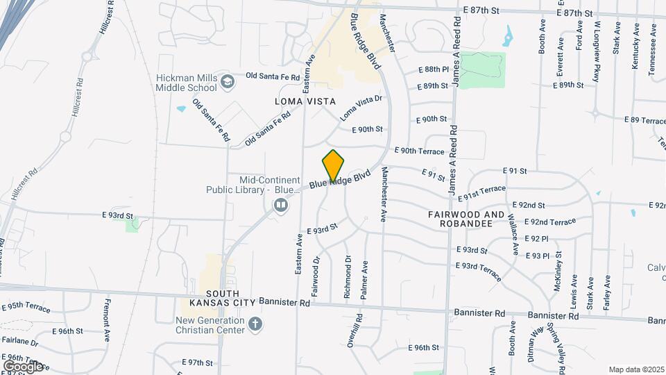 9121 Blue Ridge Blvd Map and Location Details