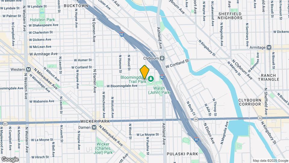 1814 N Paulina St Map and Location Details