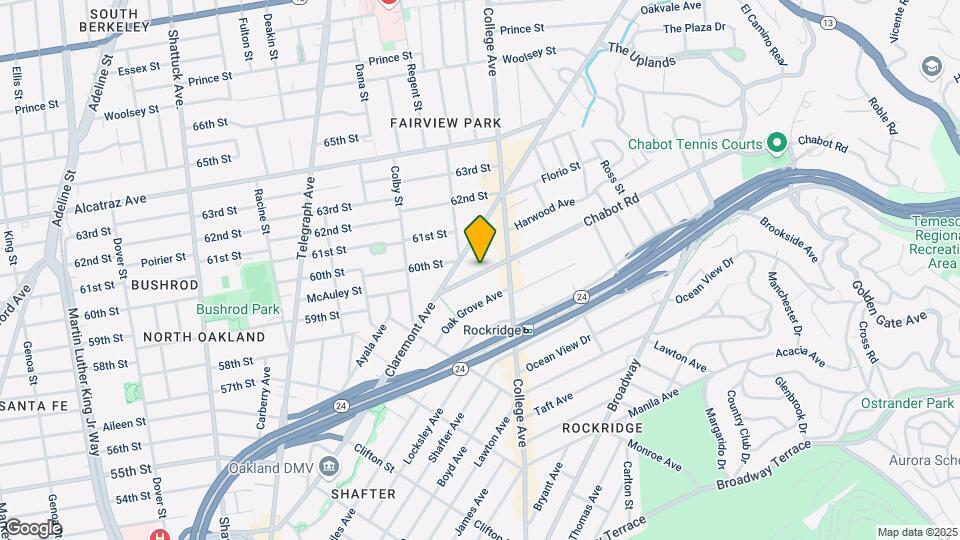 5907-5909 Chabot Rd Mapa y Detalles de la Ubicación