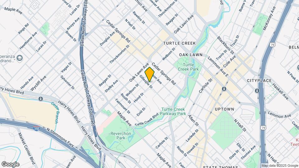3610 Gillespie St Map and Location Details