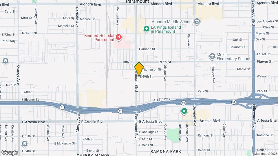 6890 Paramount Blvd, Unit 12 Mapa y Detalles de la Ubicación