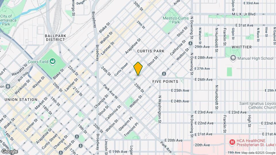 2540 Stout St Map and Location Details