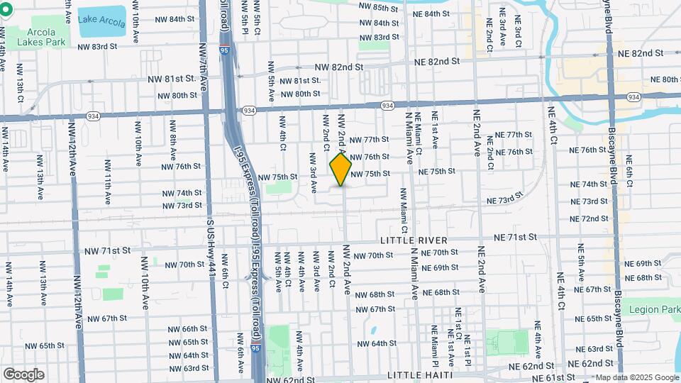 7332 NW 2nd Ave Map and Location Details