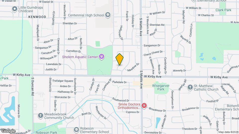 1418 Hollycrest Dr Map and Location Details