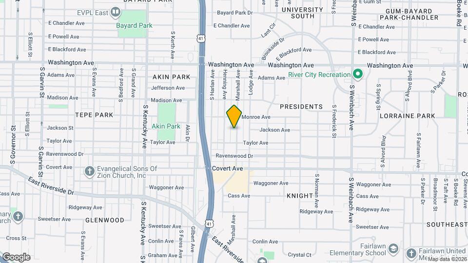 1401 Marshall Ave Map and Location Details