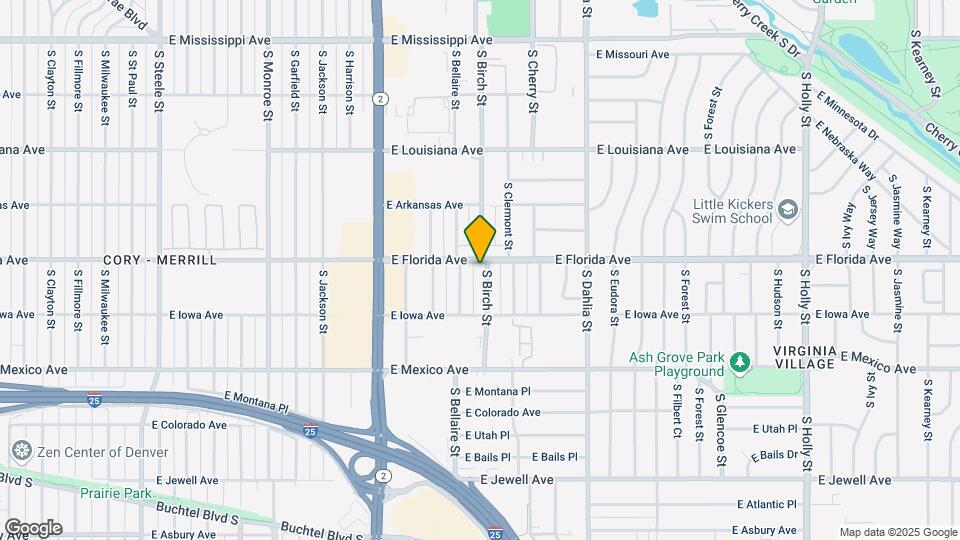 1515 S Birch St Map and Location Details