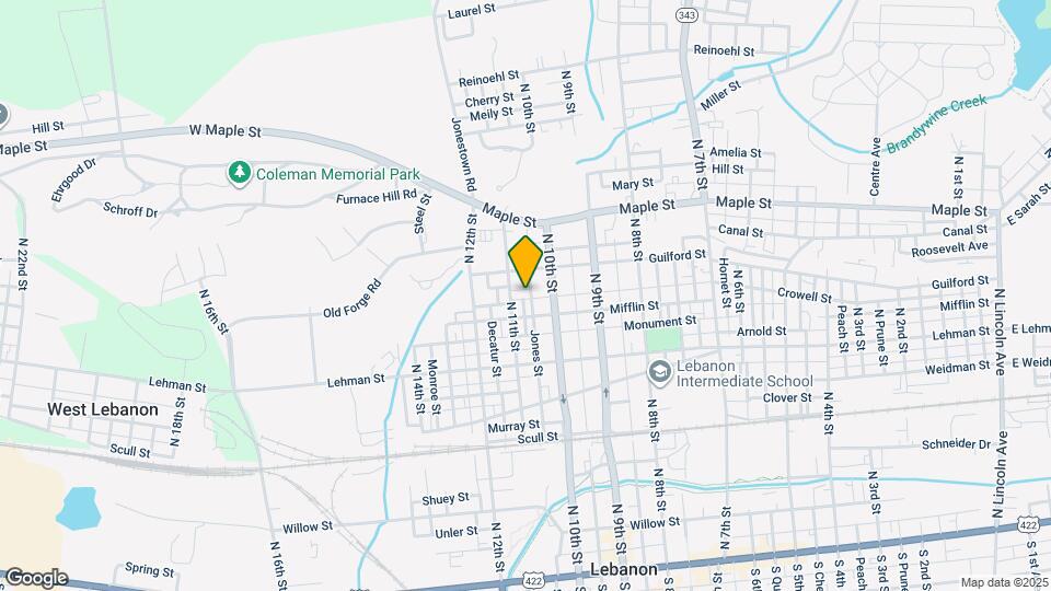 1022 Orchard St Map and Location Details