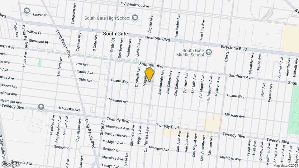 9413 California Ave Map and Location Details