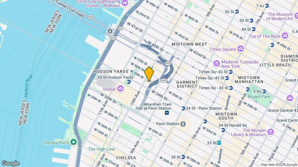 454 W 35th St Mapa y Detalles de la Ubicación