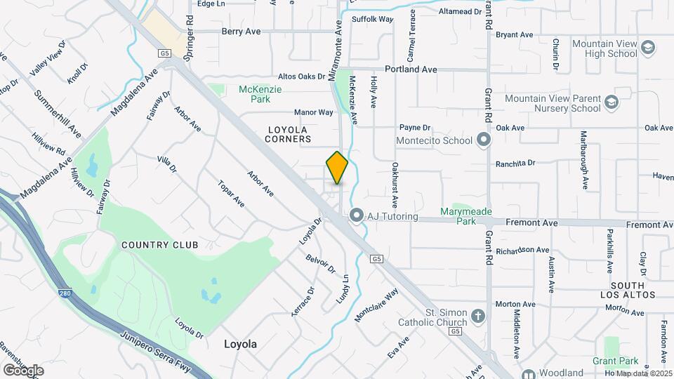 1540 Miramonte Ave Map and Location Details