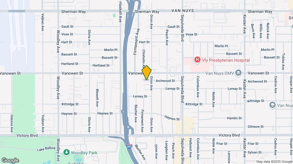6727 Orion Ave Map and Location Details