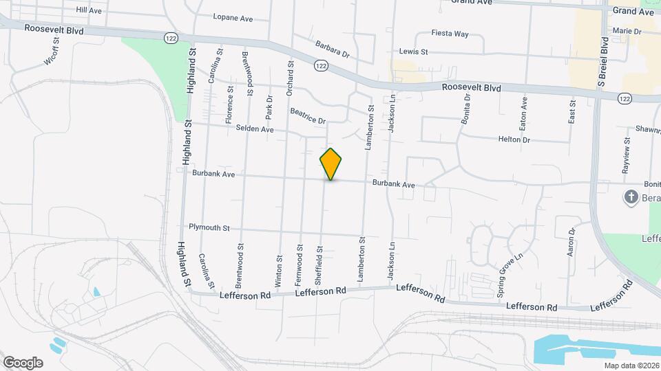 1905 Sheffield St Map and Location Details