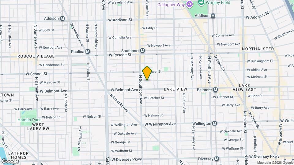 1335 W Melrose St, Unit 1F Map and Location Details