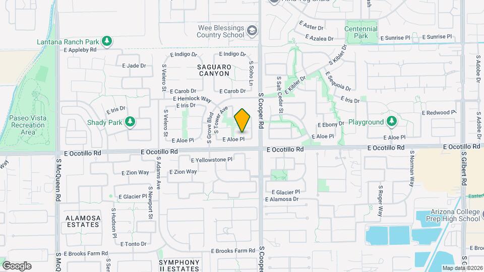 1944 E Aloe Pl Map and Location Details