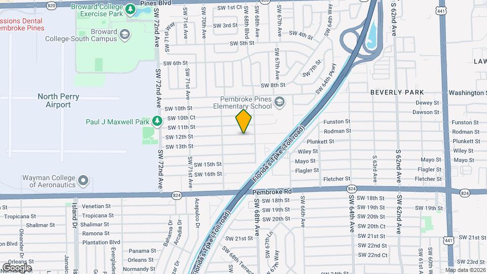 6816 SW 12th St Mapa y Detalles de la Ubicación