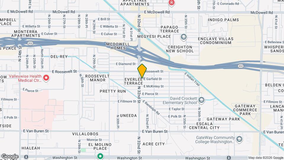 3205 E Garfield St Map and Location Details