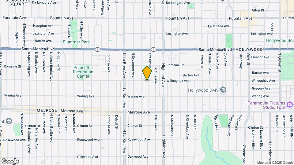 859 N Mansfield Ave, Unit 6900 1/2 Willoughby Map and Location Details