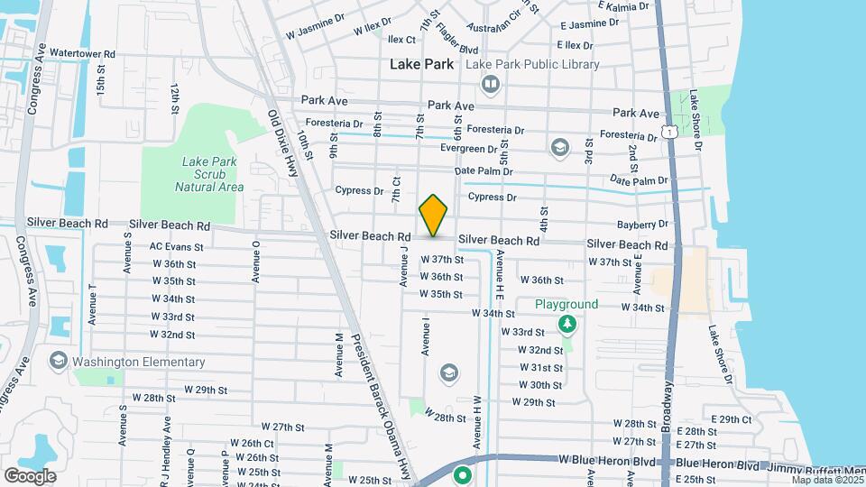 641 and 649 Silver Beach Road, Lake Park, FL. Map and Location Details