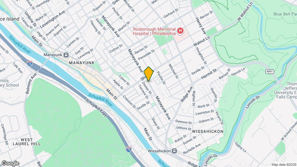 4066 Manayunk Ave Map and Location Details