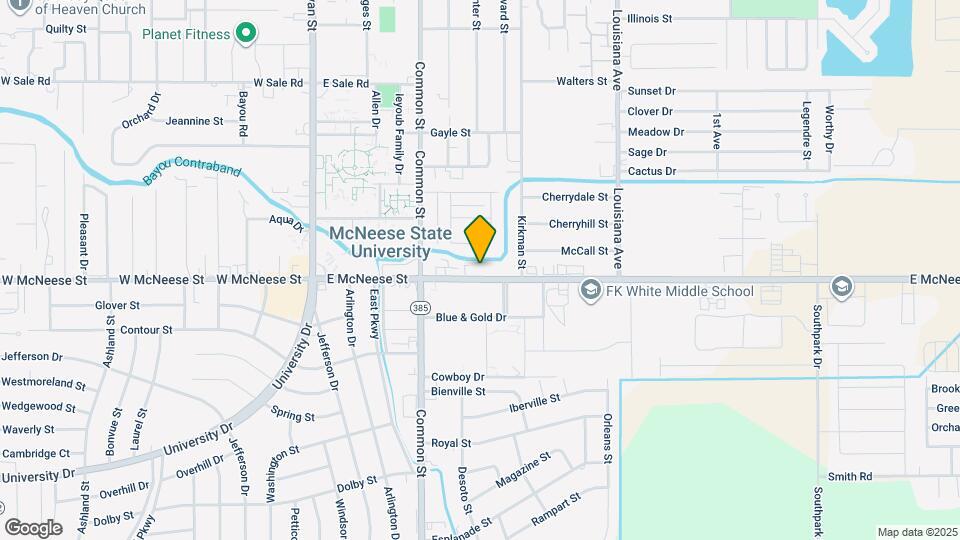 641 E McNeese St Map and Location Details