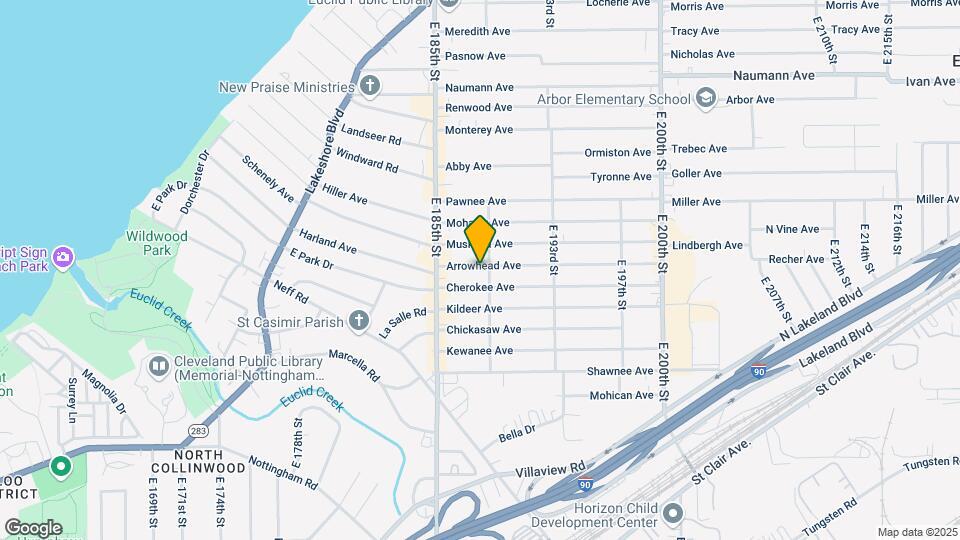 18708 Arrowhead Ave Map and Location Details
