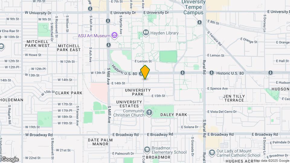 1321 S College Ave Map and Location Details