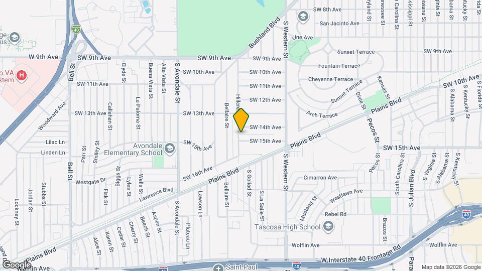 1411 Hillcrest St Map and Location Details