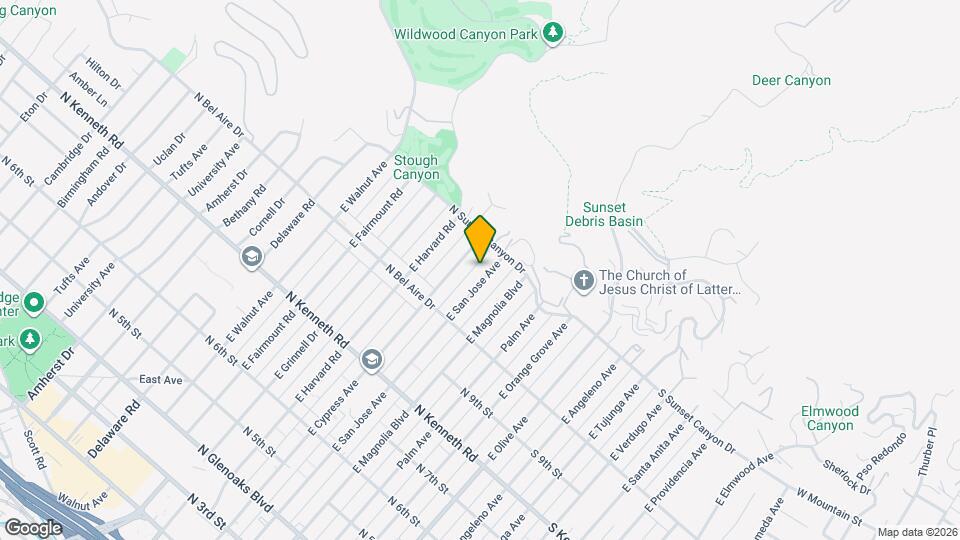 1059 E San Jose Ave Map and Location Details