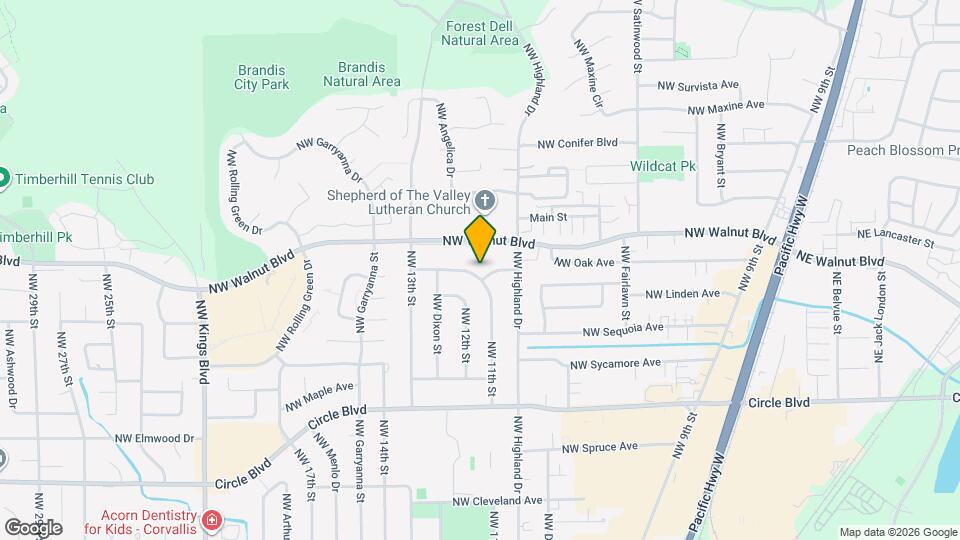 1117 NW Oak Ave Map and Location Details