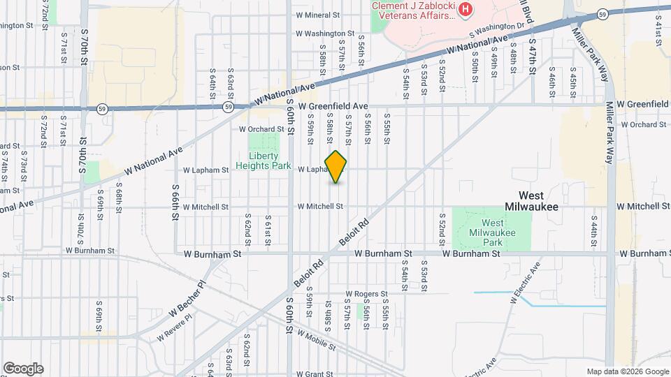 1634 S 58th St Map and Location Details