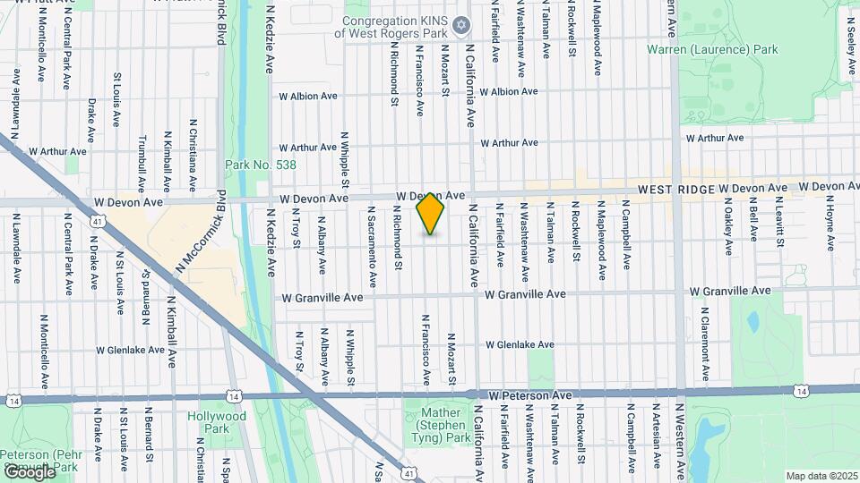 6301 N Francisco Ave-Unit -6301-3 Mapa y Detalles de la Ubicación