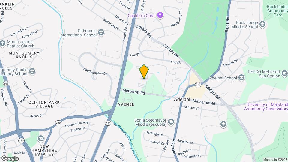1806 Metzerott Rd Mapa y Detalles de la Ubicación